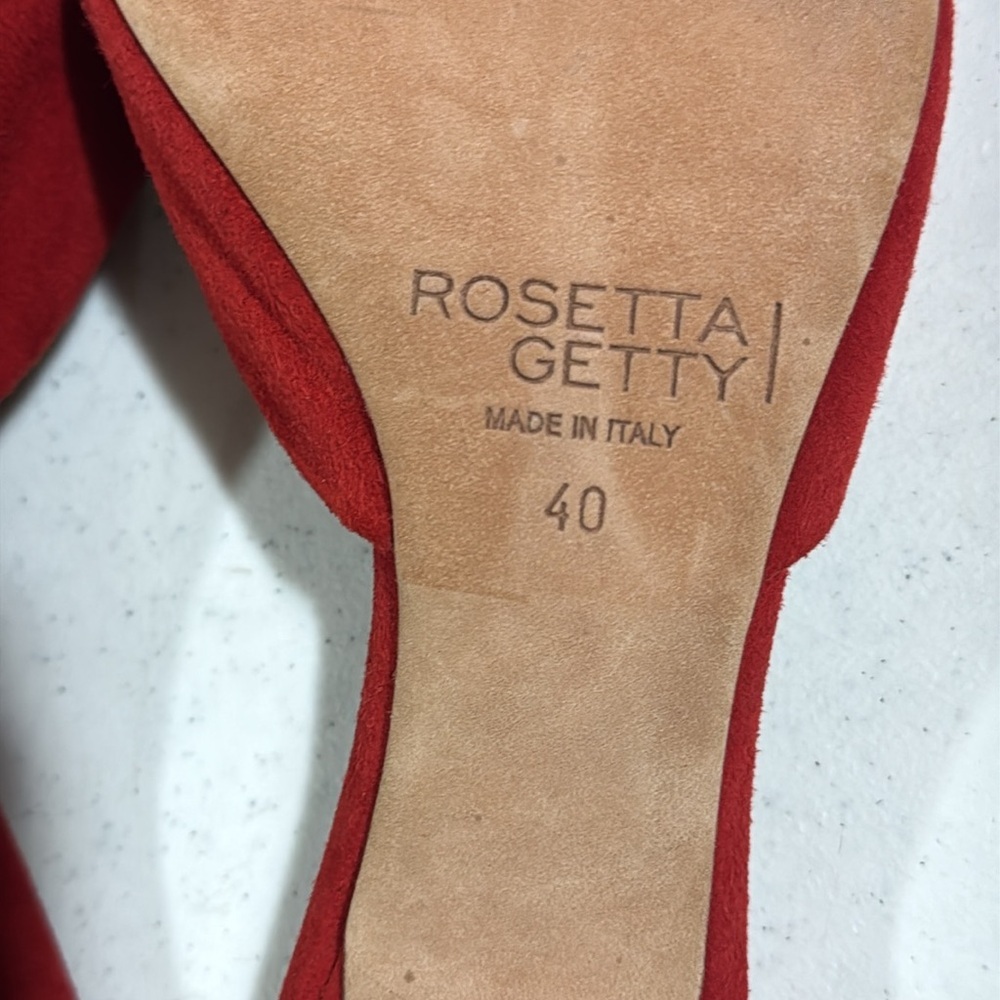 Rosetta Getty Red Pointy Toe Heels Size 40 - Picture 6 of 9